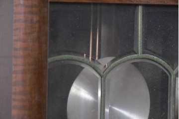 和製ヴィンテージ　昭和中期　Meiji(明治時計社)　木製ケースの装飾が趣深い掛け時計　(R-090953)