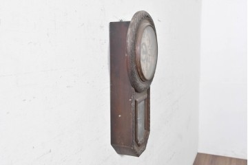 和製アンティーク　大正ロマン　丁寧に彫り込まれた彫刻入り掛け時計　(R-090954)