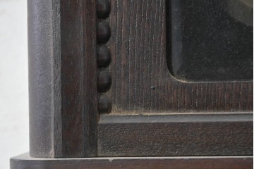和製アンティーク　大正期　大正ロマン　TRADE(Z)MARK　側面色ガラス入りの掛け時計　(R-090955)