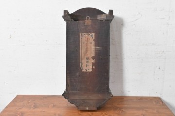 和製アンティーク　大正期　大正ロマン　TRADE(Z)MARK　側面色ガラス入りの掛け時計　(R-090955)