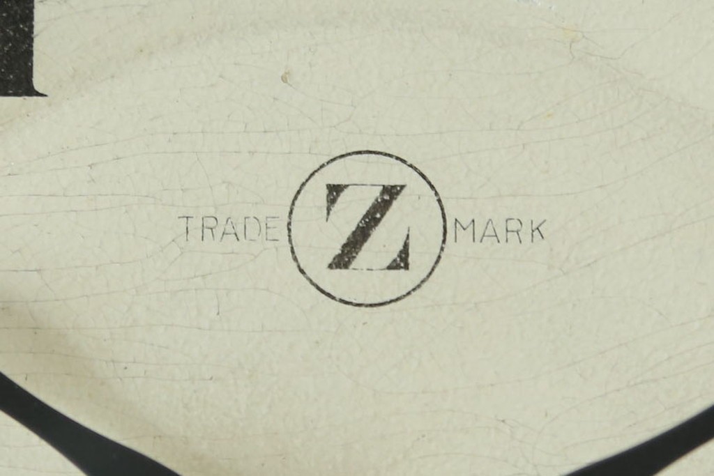 和製アンティーク　大正期　大正ロマン　TRADE(Z)MARK　側面色ガラス入りの掛け時計　(R-090955)