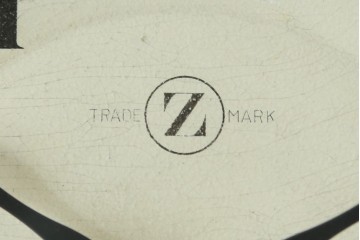 和製アンティーク　大正期　大正ロマン　TRADE(Z)MARK　側面色ガラス入りの掛け時計　(R-090955)