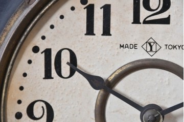 和製アンティーク　大正期　精工舎(SEIKOSHA、セイコー)　文字盤まわりのデザインがレトロな掛け時計　(R-090956)
