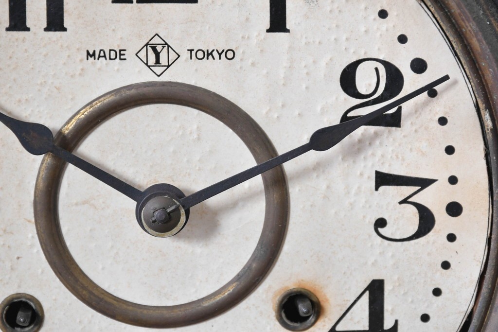 和製アンティーク　大正期　精工舎(SEIKOSHA、セイコー)　文字盤まわりのデザインがレトロな掛け時計　(R-090956)