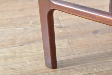 イギリスヴィンテージ　1970年頃　A.H.McIntosh(マッキントッシュ)社　チーク材　明るいブルーのファブリックが目を引くダイニングチェア3脚セット　(R-090958)