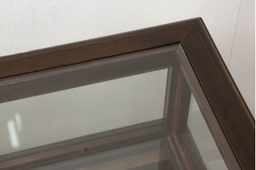 中古　すっきりとした直線美が際立つ脚付きガラスケース　(R-090960)