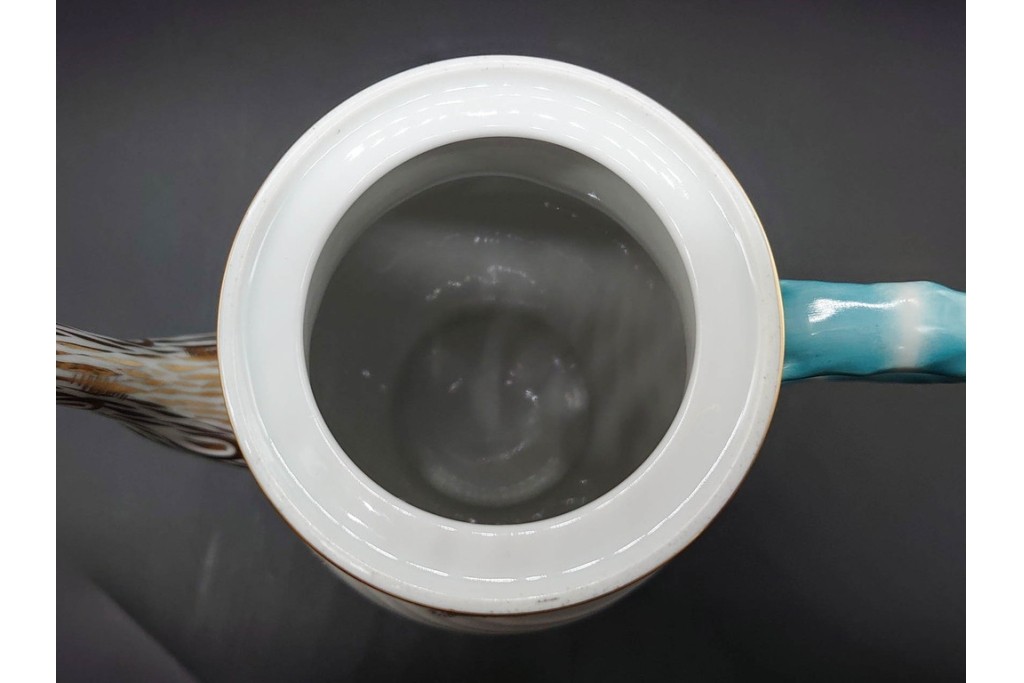 希少サイズ!　ハンガリー　HEREND(ヘレンド)　トゥッピーニの角笛　薔薇のつまみをあしらったコーヒーポット　(R-090962)