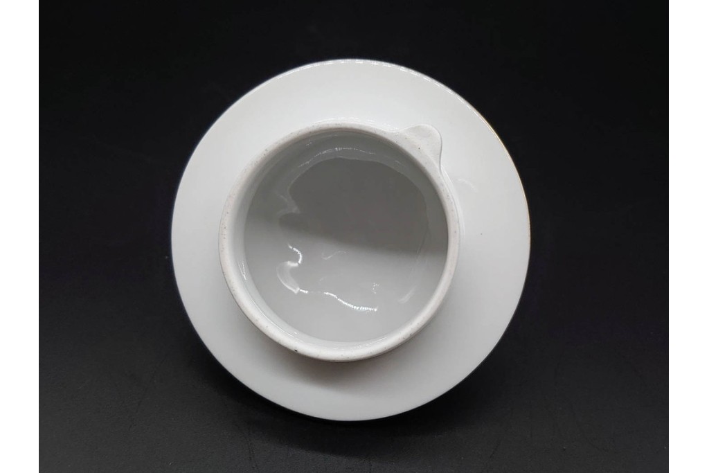 希少サイズ!　ハンガリー　HEREND(ヘレンド)　トゥッピーニの角笛　薔薇のつまみをあしらったコーヒーポット　(R-090962)