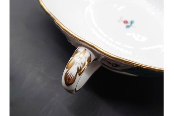希少!　ハンガリー　HEREND(ヘレンド)　トゥッピーニの角笛　華やかなソースボート　(R-090964)