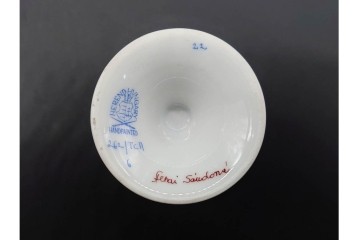 希少!　ハンガリー　HEREND(ヘレンド)　トゥッピーニの角笛　上品なエッグスタンド6点セット　(R-090965)