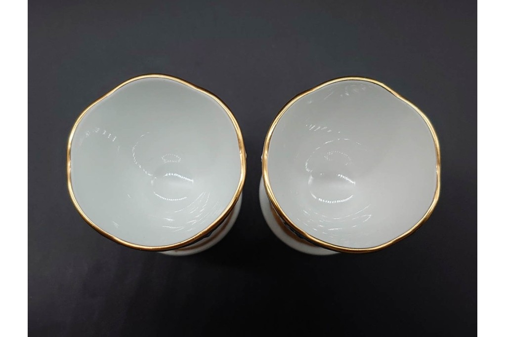 希少!　ハンガリー　HEREND(ヘレンド)　トゥッピーニの角笛　上品なエッグスタンド6点セット　(R-090965)