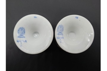 希少!　ハンガリー　HEREND(ヘレンド)　トゥッピーニの角笛　上品なエッグスタンド6点セット　(R-090965)