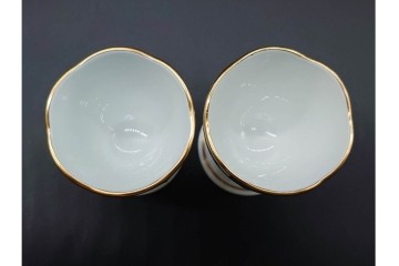 希少!　ハンガリー　HEREND(ヘレンド)　トゥッピーニの角笛　上品なエッグスタンド6点セット　(R-090965)