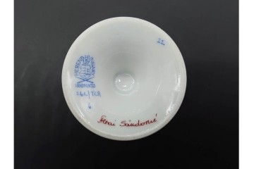 希少!　ハンガリー　HEREND(ヘレンド)　トゥッピーニの角笛　上品なエッグスタンド6点セット　(R-090965)