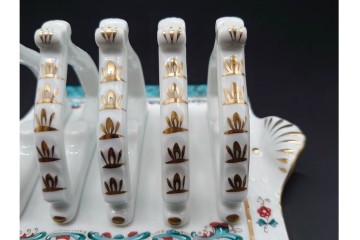 希少!　ハンガリー　HEREND(ヘレンド)　トゥッピーニの角笛　優美なトーストラック　(R-090966)