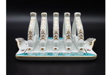 希少!　ハンガリー　HEREND(ヘレンド)　トゥッピーニの角笛　優美なトーストラック　(R-090967)