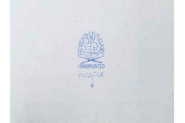希少!　ハンガリー　HEREND(ヘレンド)　トゥッピーニの角笛　上品なリボン付トレイ　(R-090968)