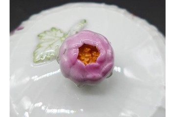 ドイツ製　Meissen(マイセン)　フラワーブーケ　五つ花デザイン　色鮮やかな昆虫と花々が描かれたポット・クリーマー・シュガーポットセット　(R-090972)