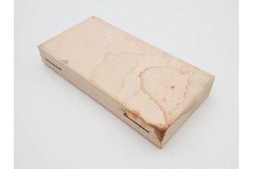 ドイツアンティーク　ドレスデン　Heinrich Mau(ハインリッヒ・マウ)　シルバー800　華やかな磁器ハンドルのスプーン12本セット　共箱付き　(R-090983)