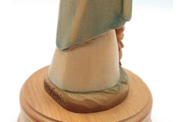 イタリア　ANRI(アンリ)　REUGE(リュージュ)製ムーブメント　「Talk to the Animals」　少女と動物が愛らしい木彫りのオルゴール　(R-090984)