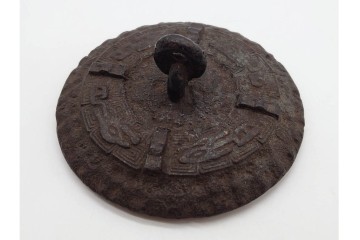 戦前　当時物　獣口と饕餮紋が目を引く鉄瓶　※水漏れあり　(R-090987)