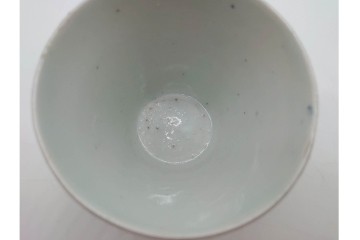 江戸期　古伊万里　染付　幾何学文が粋なそば猪口5点セット　(R-090988)