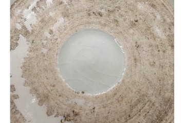 江戸期　古伊万里　染付　市松文が目を引くそば猪口5点セット　(R-090989)