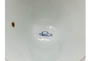 江戸期　古伊万里　染付　菖蒲文がのびやかに描かれたそば猪口5点セット　(R-090991)