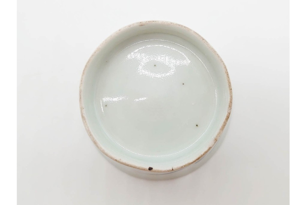 江戸期　古伊万里　染付　菖蒲文がのびやかに描かれたそば猪口5点セット　(R-090991)