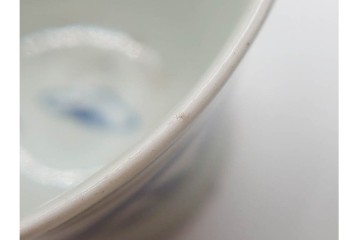 江戸期　古伊万里　染付　菖蒲文がのびやかに描かれたそば猪口5点セット　(R-090991)
