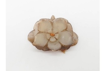 中国　古玩　花や龍といった繊細な彫刻が施された玉佩など古玉7点セット　(R-090995)