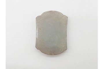 中国　古玩　花や龍といった繊細な彫刻が施された玉佩など古玉7点セット　(R-090995)