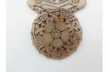 中国　古玩　花や龍といった繊細な彫刻が施された玉佩など古玉7点セット　(R-090995)