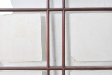 ヴィンテージ建具　昭和初期から昭和中期　マス目格子と腰板を組み合わせたシンプルなガラス戸2枚セット　(R-091012)