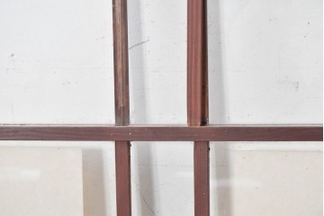 ヴィンテージ建具　昭和初期から昭和中期　マス目格子と腰板を組み合わせたシンプルなガラス戸2枚セット　(R-091012)