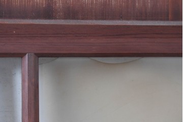 アンティーク建具　大正から昭和初期　ガラスが軽やかな印象を添えるガラス帯戸2枚セット　(R-091013)