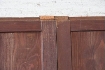 アンティーク建具　大正から昭和初期　ガラスが軽やかな印象を添えるガラス帯戸2枚セット　(R-091013)
