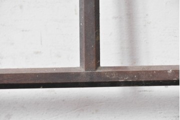 アンティーク建具　大正から昭和初期　大正ロマン　格子意匠が趣深い素朴な窓2枚セット　(R-091014)