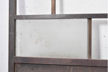 アンティーク建具　大正から昭和初期　大正ロマン　格子意匠が趣深い素朴な窓2枚セット　(R-091014)