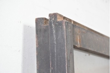 アンティーク建具　大正から昭和初期　大正ロマン　格子意匠が趣深い素朴な窓2枚セット　(R-091014)