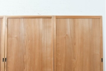 アンティーク建具　昭和初期から昭和中期　豊かな木目を楽しめるシンプルな板戸4枚セット　(R-091015)