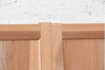 アンティーク建具　昭和初期から昭和中期　豊かな木目を楽しめるシンプルな板戸4枚セット　(R-091015)