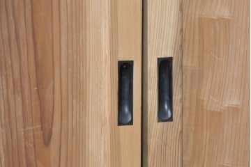 アンティーク建具　昭和初期から昭和中期　豊かな木目を楽しめるシンプルな板戸4枚セット　(R-091015)