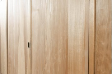アンティーク建具　昭和初期から昭和中期　豊かな木目を楽しめるシンプルな板戸4枚セット　(R-091015)