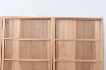 アンティーク建具　昭和初期から昭和中期　豊かな木目を楽しめるシンプルな板戸4枚セット　(R-091015)