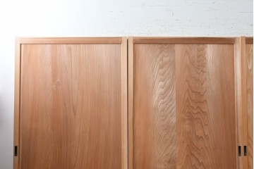 アンティーク建具　昭和初期から昭和中期　豊かな木目を楽しめるシンプルな板戸4枚セット　(R-091016)