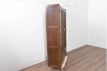 和製ヴィンテージ　昭和中期から後期　モールガラス　すっきりとした縦長の本箱　(R-091021)