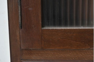 和製ヴィンテージ　昭和中期から後期　モールガラス　すっきりとした縦長の本箱　(R-091021)