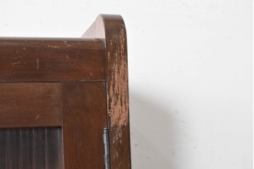 和製ヴィンテージ　昭和中期から後期　モールガラス　すっきりとした縦長の本箱　(R-091021)