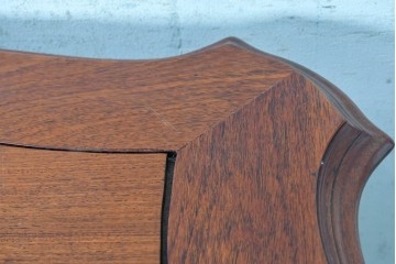 和製ヴィンテージ　花梨材　華やかな彫刻を施したダイニングテーブル　(R-091022)